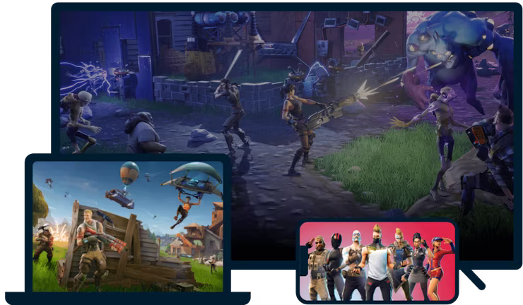 Fortnite en una variedad de dispositivos.