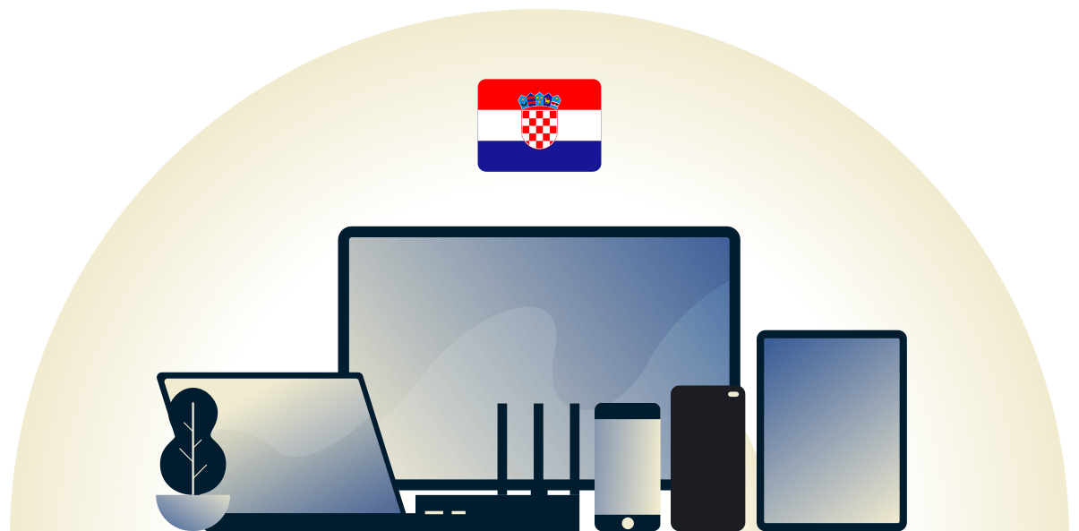 VPN dla Chorwacji chroniący różne urządzenia.