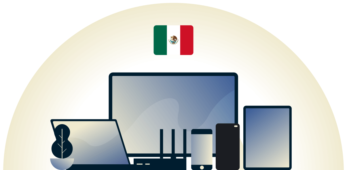 Mexico VPN, der beskytter en række forskellige enheder.