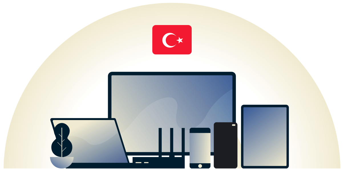 Tyrkiet VPN beskytter en række forskellige enheder.
